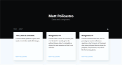Desktop Screenshot of mattpolicastro.com